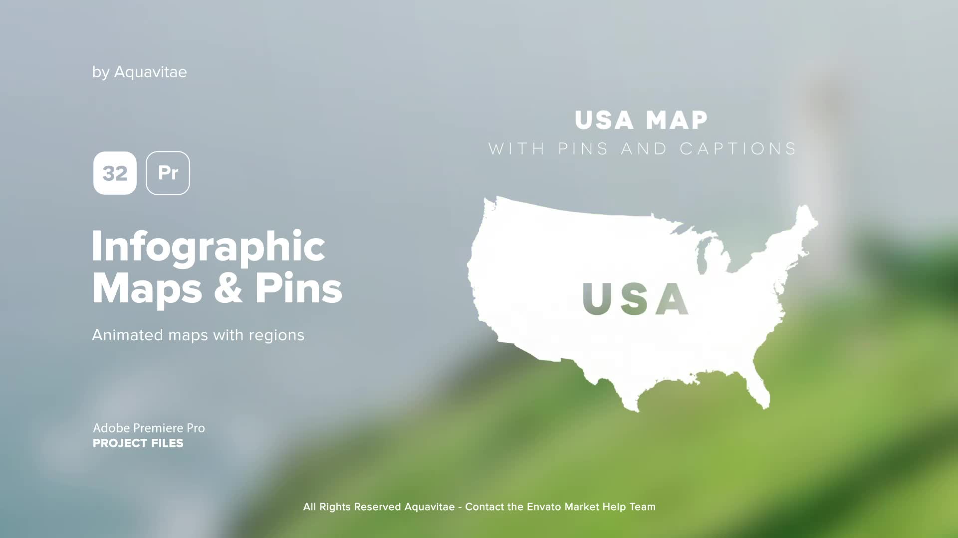 Infographic Maps with Pins l MOGRT for Premiere Pro Videohive 40227448 Premiere Pro Image 1