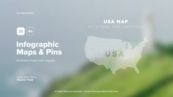 Infographic Maps with Pins - Videohive 40227438 Download
