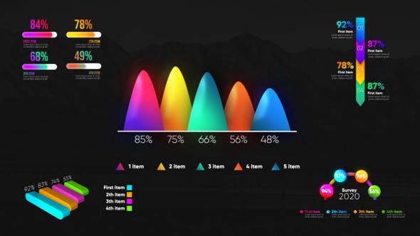 Infographic Modern Graphs - Download Videohive 27371616