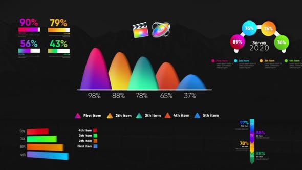 Infographic Modern Graphs Final Cut Pro - Videohive 27409746 Download