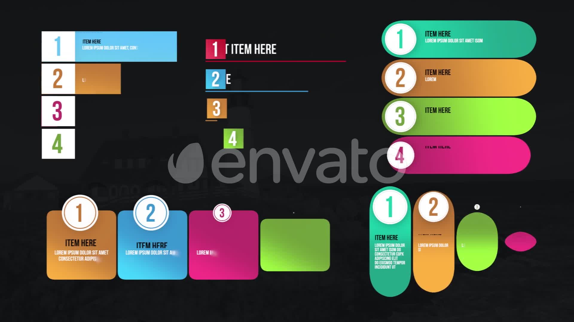 Infographic Modern Lists Final Cut Pro Videohive 26467765 Apple Motion Image 1