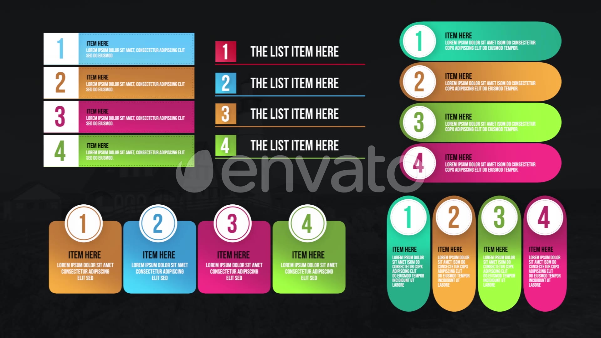 Infographic Modern Lists Final Cut Pro Videohive 26467765 Apple Motion Image 10