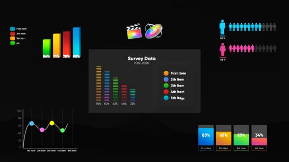 Infographic Smart Graphs Final Cut Pro - 26952311 Videohive Download