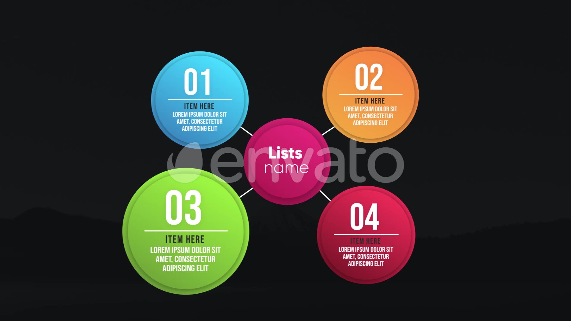 Infographic Unique Lists Videohive 26521244 After Effects Image 3