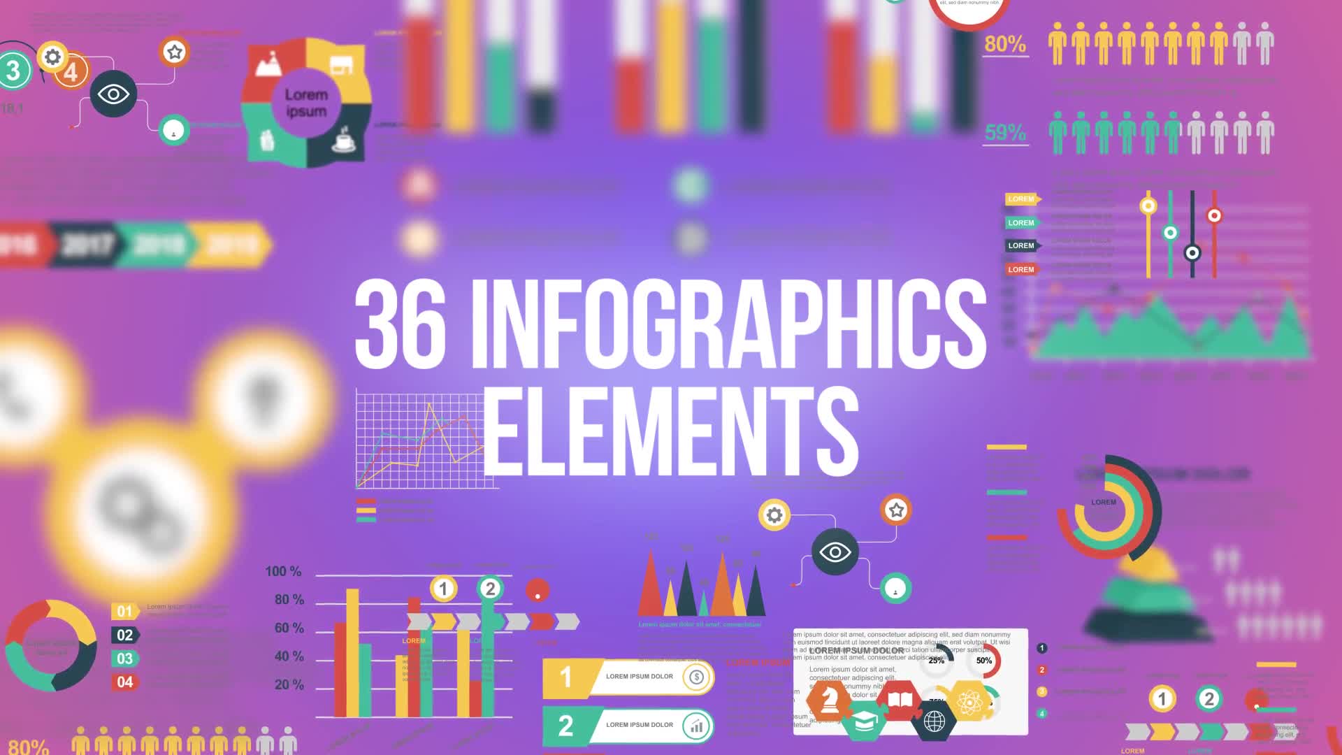 Infographics 36 Elements Videohive 24004045 After Effects Image 1