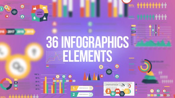 Infographics 36 Elements - 24004045 Videohive Download