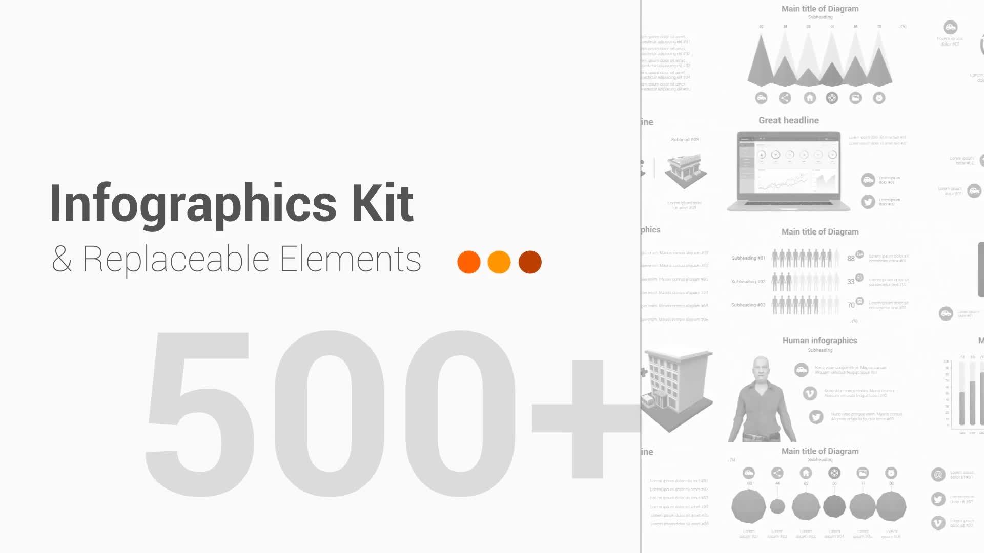 Infographics Kit & Replaceable Elements - Download Videohive 20336599