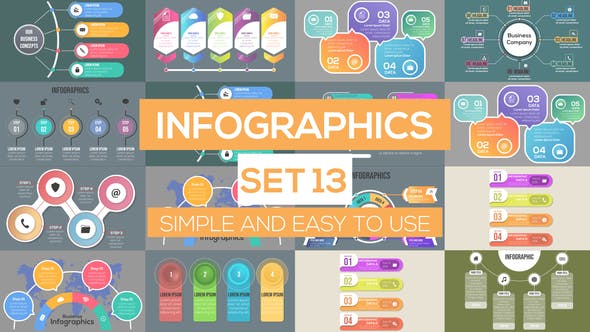 Infographics Set 13 Fast Download Videohive 25078447 After Effects