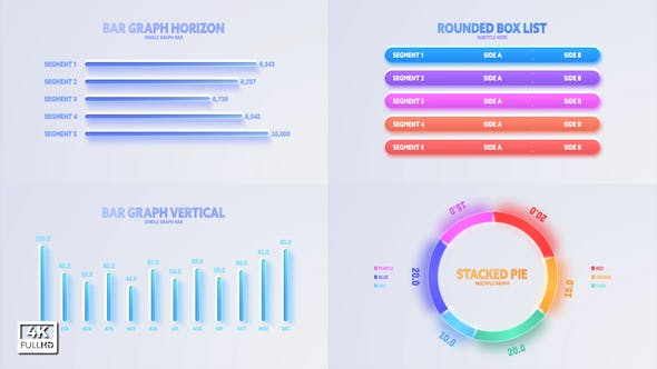 Infographics Simple Neumorphism Graph - 34598523 Download Videohive