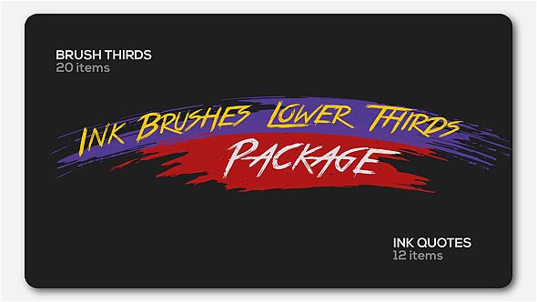 Ink Brushes Lower Thirds Package - Download Videohive 19789500