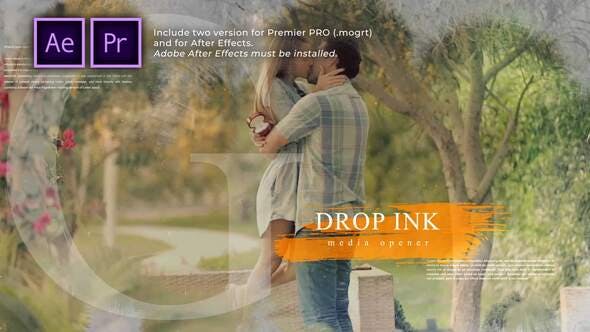 Ink Drop Romantic Media Opener - 30586461 Download Videohive