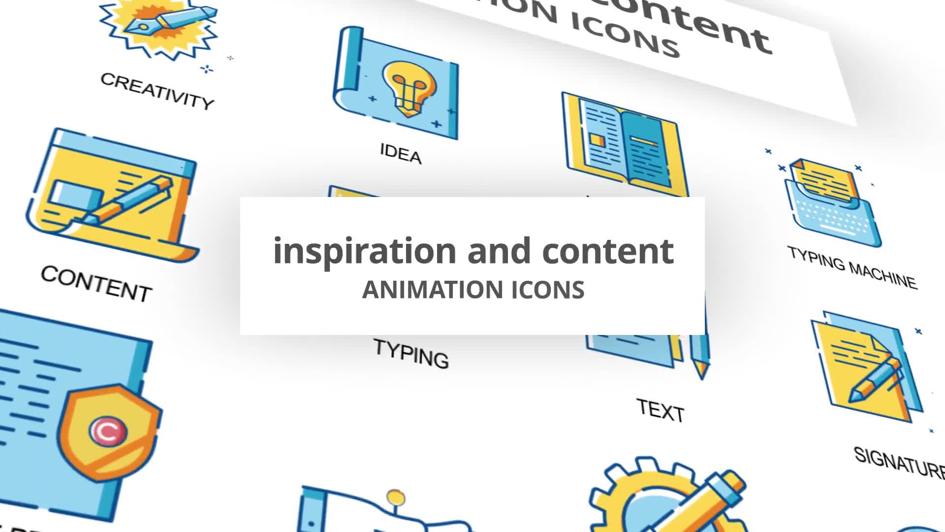 Inspiration & Content Animation Icons Videohive 30260860 After Effects Image 1