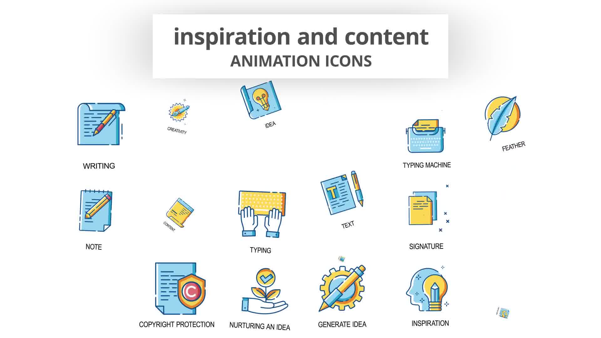 Inspiration & Content Animation Icons Videohive 30260860 After Effects Image 11