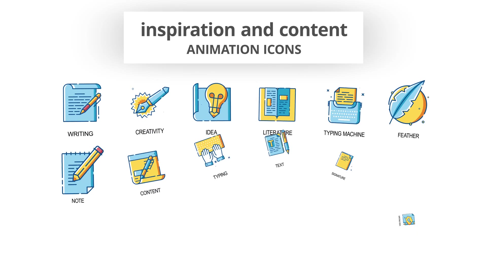 Inspiration & Content Animation Icons Videohive 30260860 After Effects Image 4