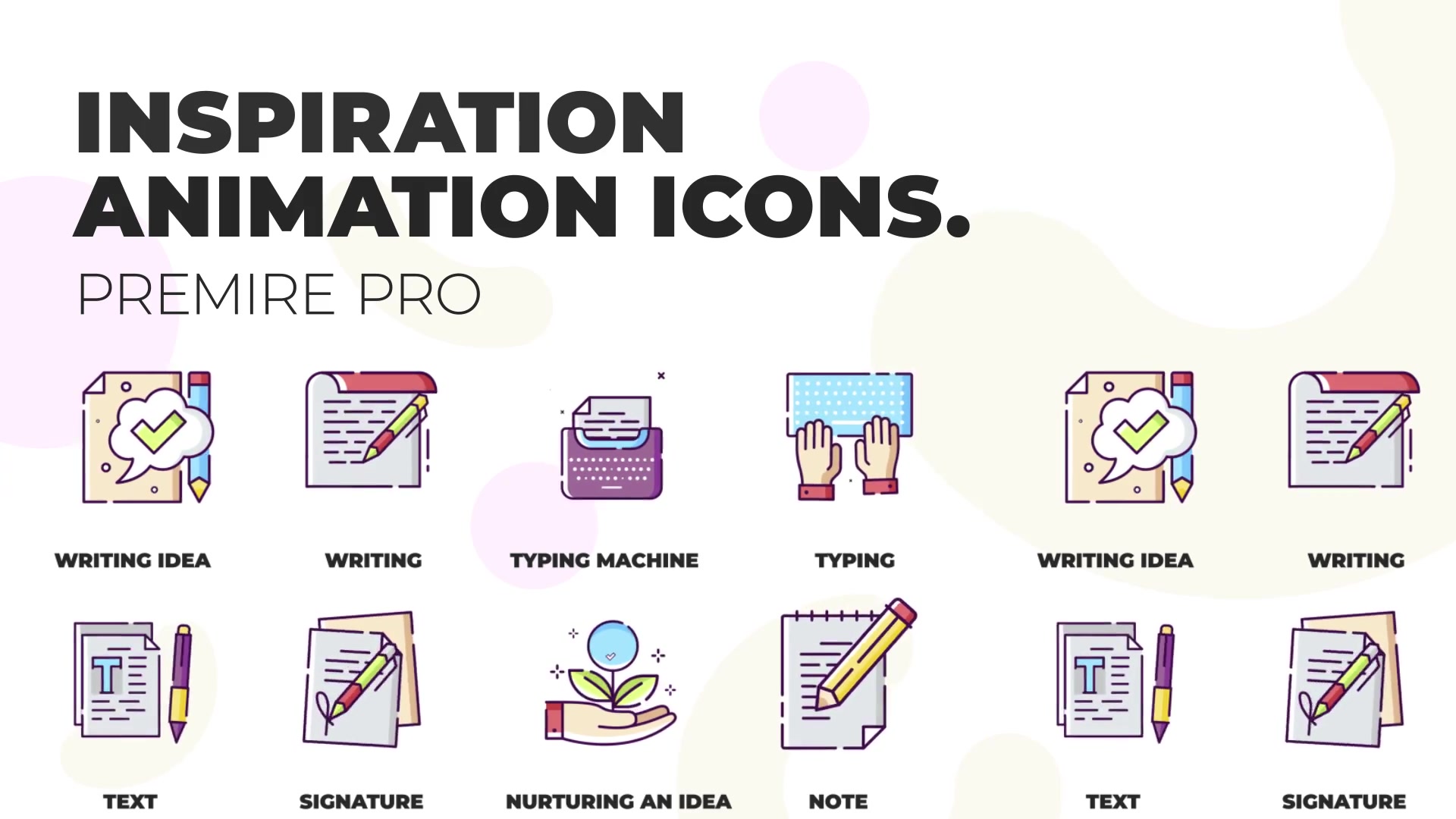 Inspiration & Content MOGRT Icons Videohive 36823866 Premiere Pro Image 3