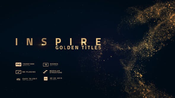 Inspire | Smooth Golden Titles - 30326425 Videohive Download