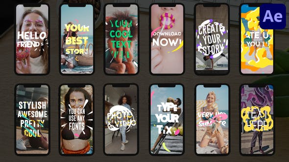Insta Text Stories | After Effects - Videohive 33997369 Download
