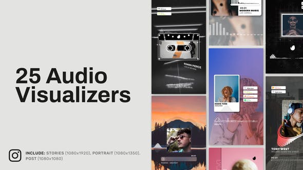 Instagram Audio Visualizers Stories and Posts - Videohive 40304498 Download