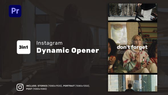 Instagram Dynamic Opener for Premiere Pro - Videohive 37241644 Download