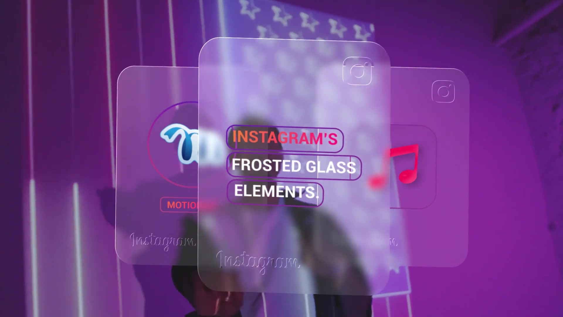 Instagram Elements | Frosted Glass Cards Videohive 29197673 After Effects Image 3
