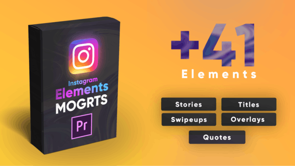 Instagram Elements Pack MOGRT - Videohive 25331110 Download