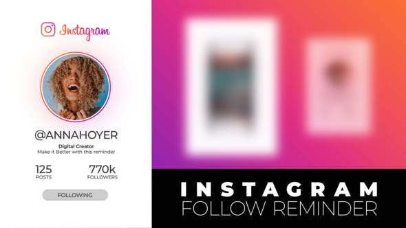 Instagram Follow Reminder - Videohive 24181570 Download