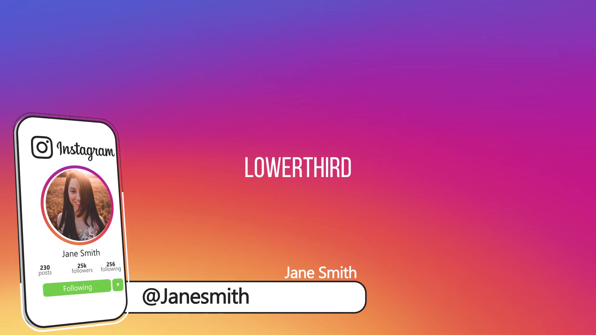 Instagram Intro and Lowerthird (AfterFX) Videohive 24187247 After Effects Image 6
