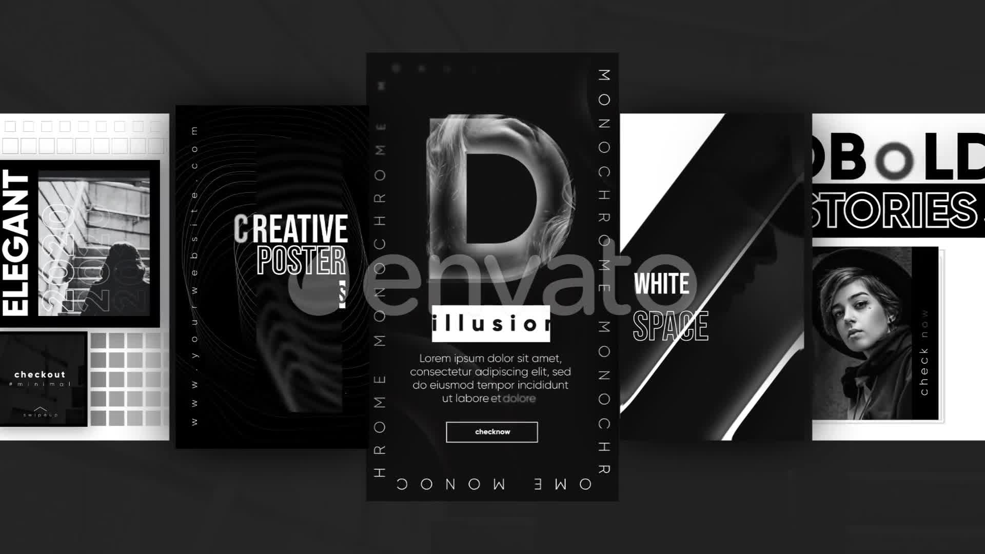 Instagram Monochrome Stories Videohive 27217933 After Effects Image 1