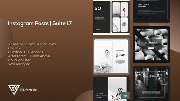 Instagram Posts | Abstract Minimal | Suite 17 - 34613340 Download Videohive