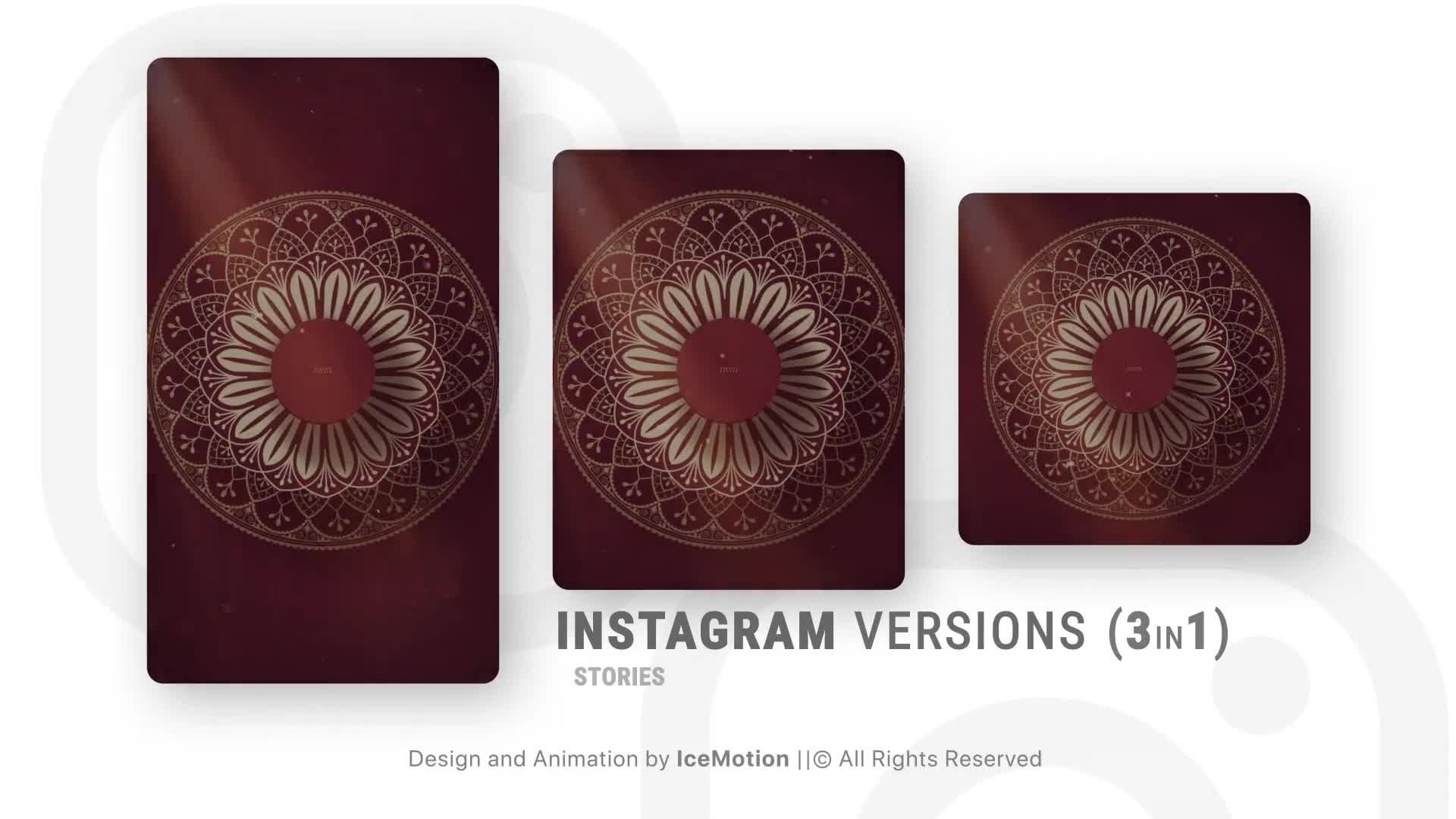 Instagram Ramadan Intro || Ramadan Opener (3 in 1) (RED) Videohive 36555007 After Effects Image 1