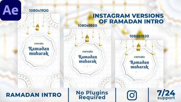 Instagram Ramadan Intro - Videohive Download 36694628