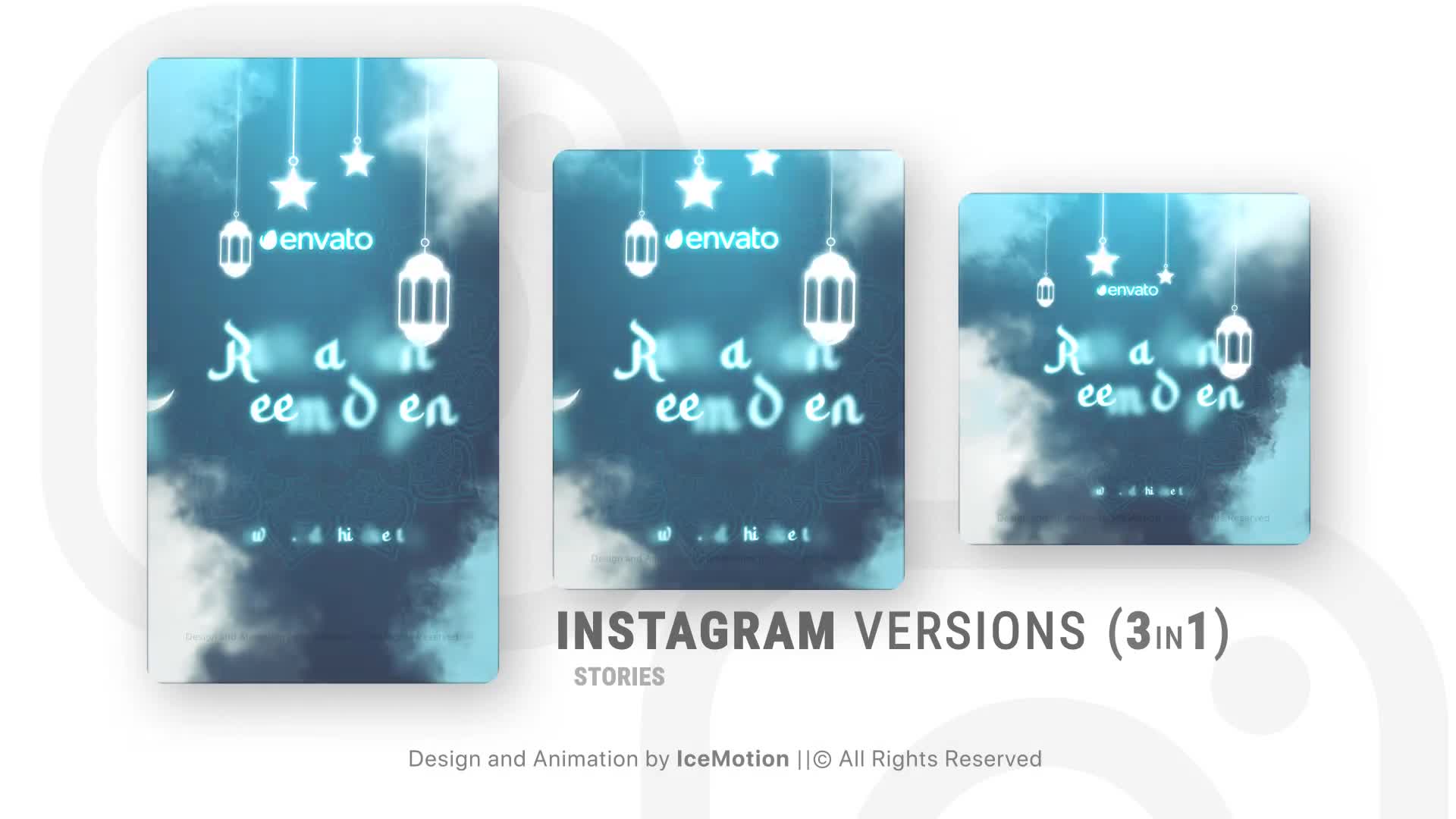 Instagram Ramadan Kareem Intro || Ramadan Opener (3 in 1) Videohive 36729657 After Effects Image 1