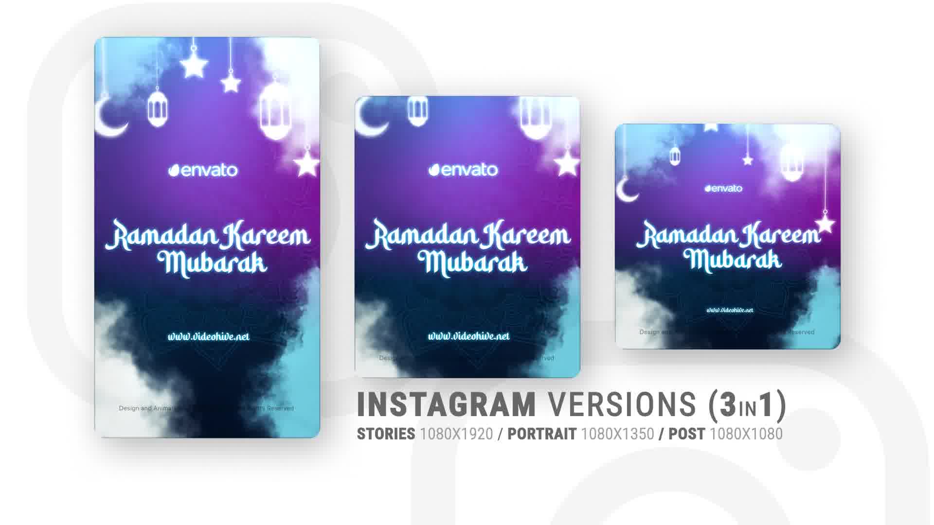 Instagram Ramadan Kareem Intro || Ramadan Opener (3 in 1) Videohive 36729657 After Effects Image 11