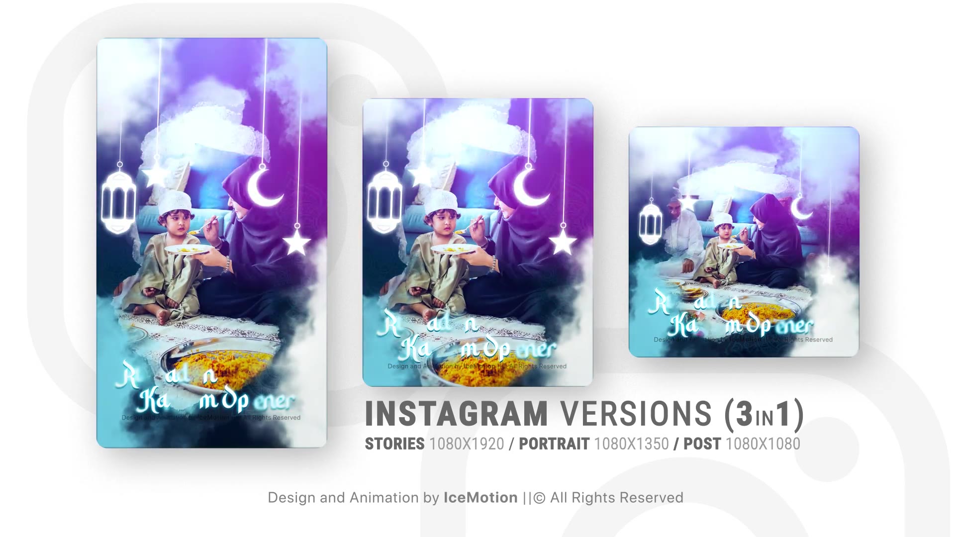 Instagram Ramadan Kareem Intro || Ramadan Opener (3 in 1) Videohive 36729657 After Effects Image 3