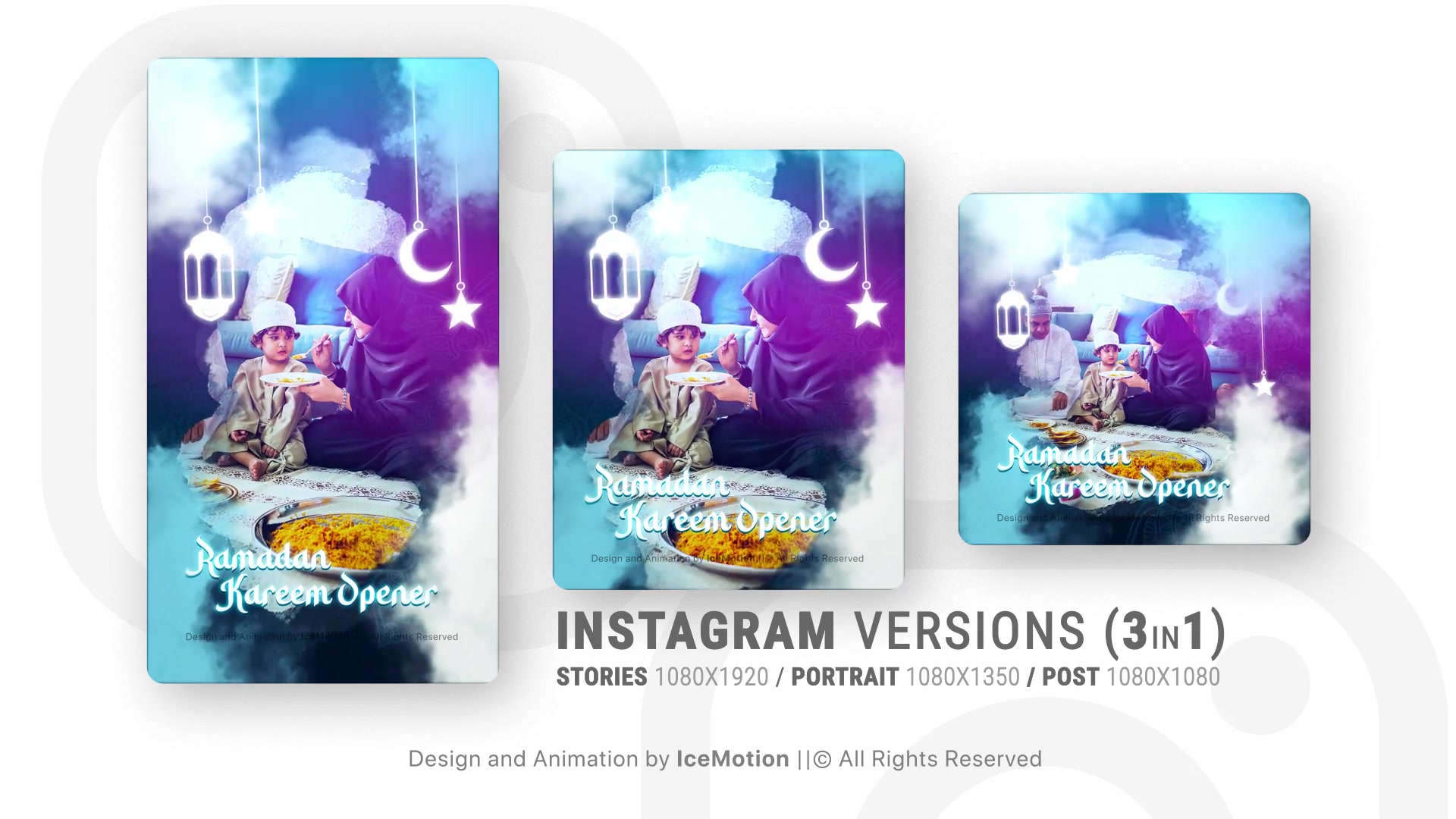 Instagram Ramadan Kareem Intro || Ramadan Opener (3 in 1) Videohive 36729657 After Effects Image 4