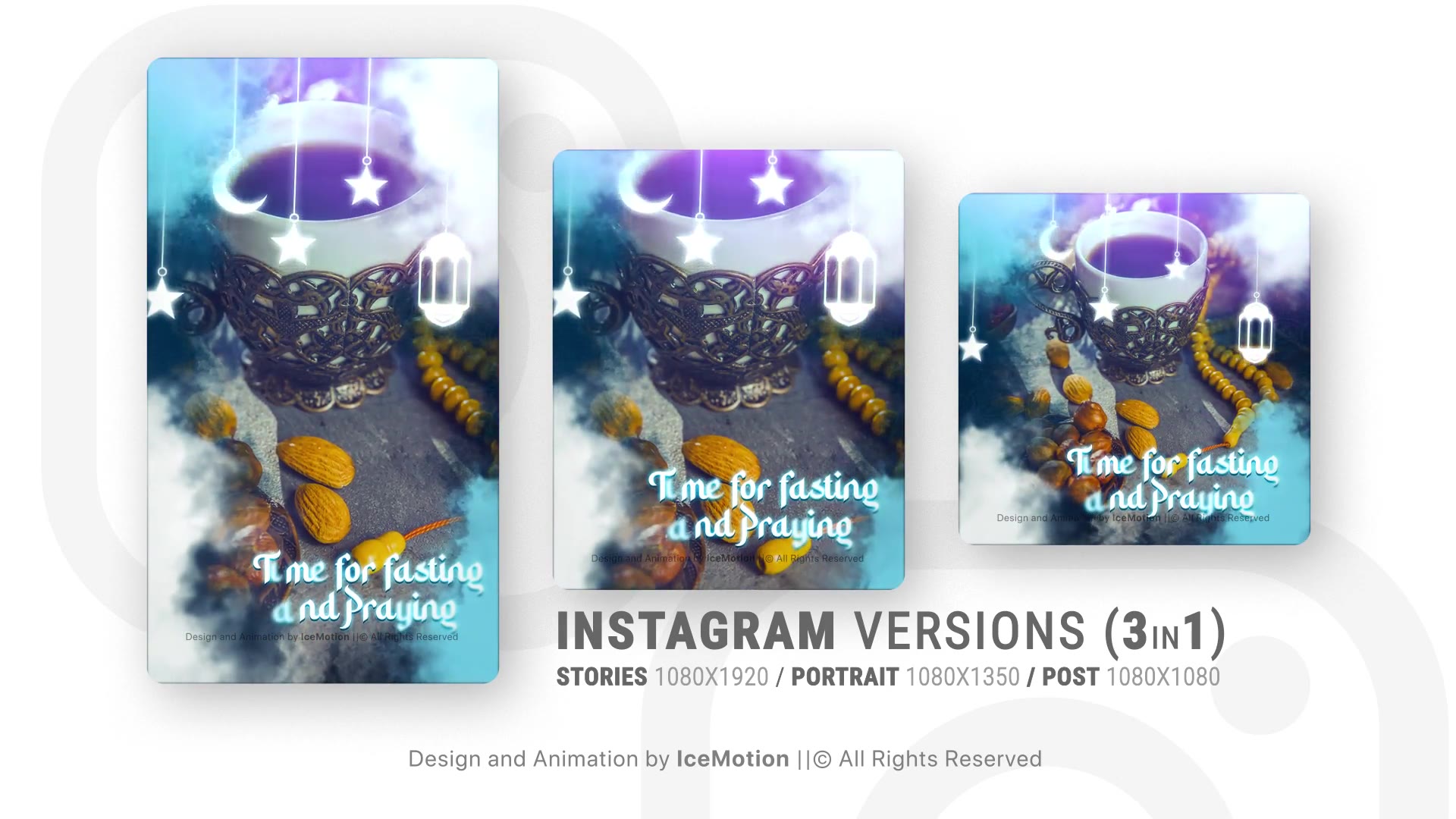 Instagram Ramadan Kareem Intro || Ramadan Opener (3 in 1) Videohive 36729657 After Effects Image 5