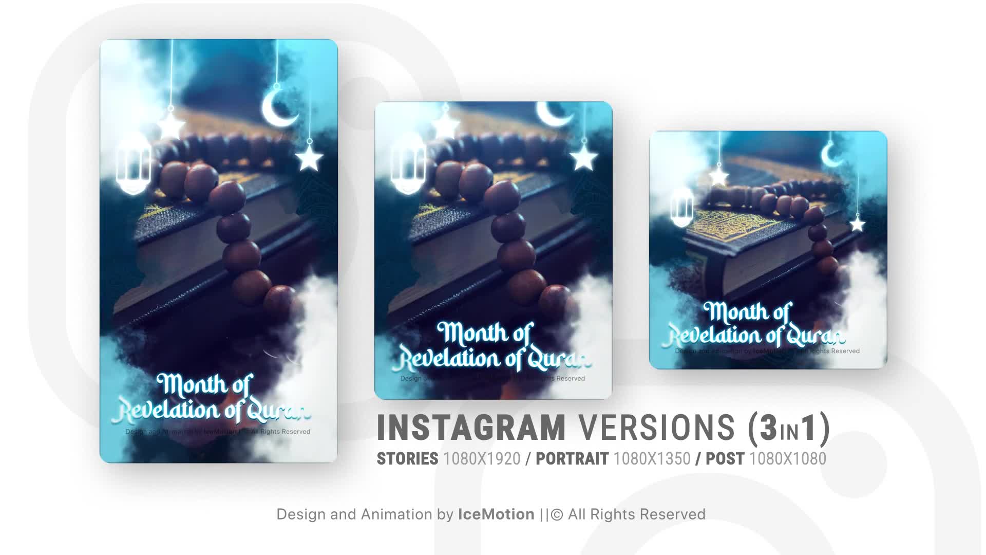Instagram Ramadan Kareem Intro || Ramadan Opener (3 in 1) Videohive 36729657 After Effects Image 7