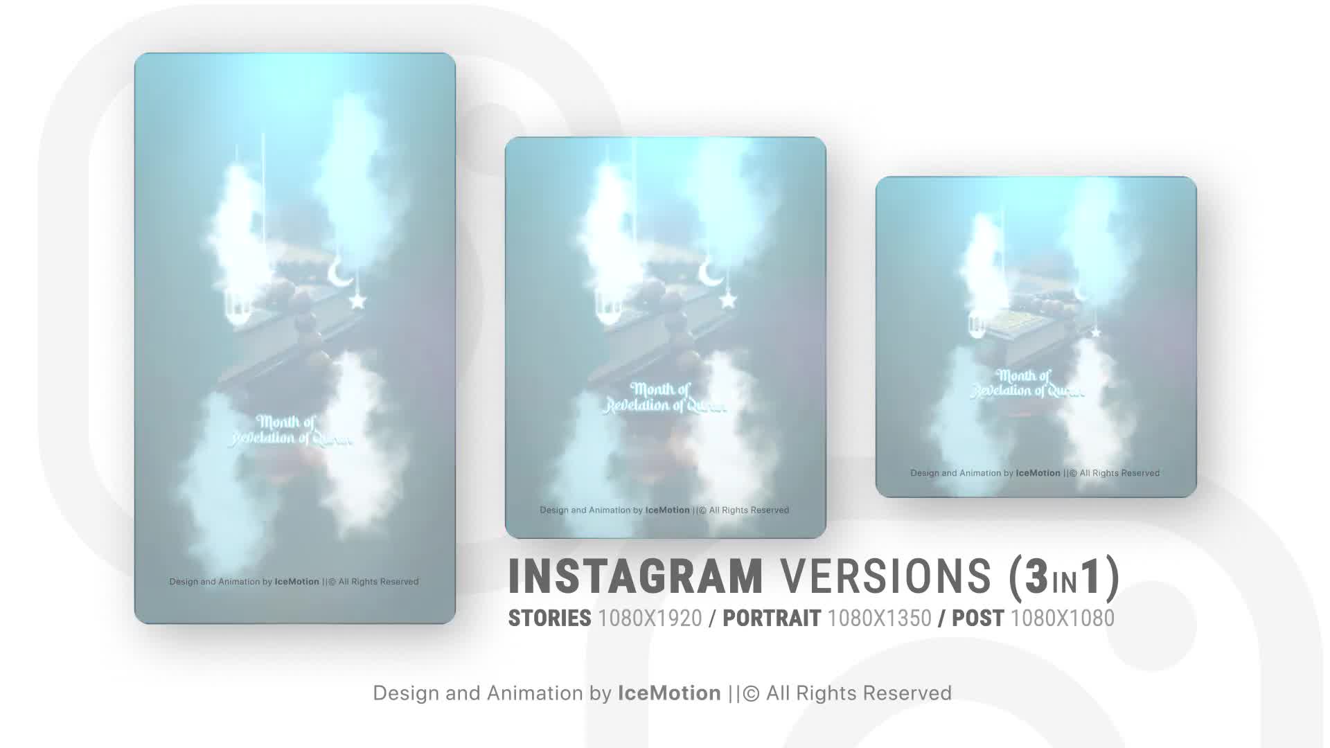 Instagram Ramadan Kareem Intro || Ramadan Opener (3 in 1) Videohive 36729657 After Effects Image 8