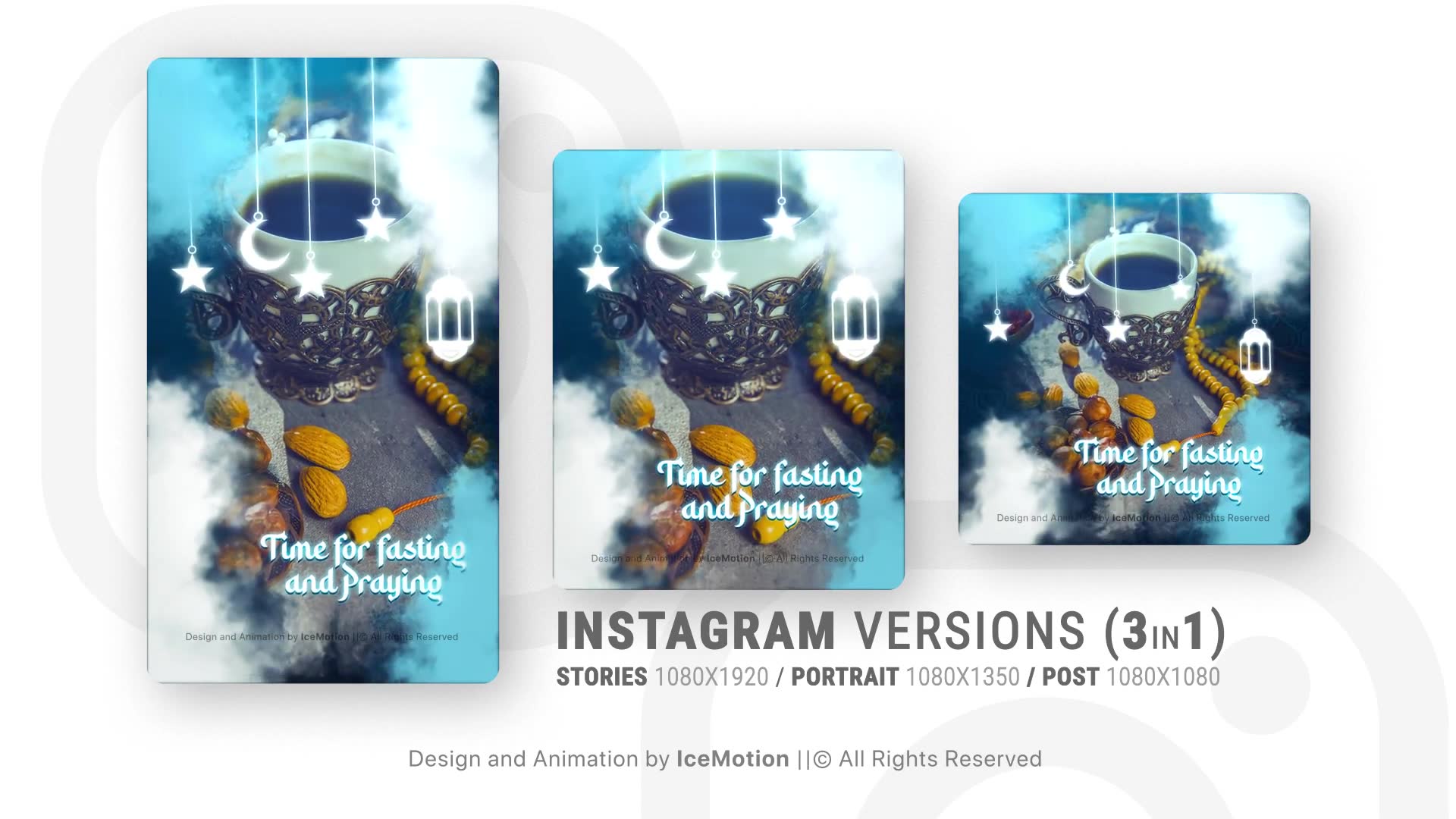 Instagram Ramadan Kareem Intro || Ramadan Opener (3 in 1) (MOGRT) Videohive 36738941 Premiere Pro Image 6