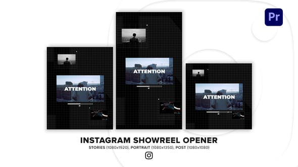 Instagram Showreel Opener Instagram Reels, TikTok Post, Stories for Premiere Pro - Download Videohive 34558687