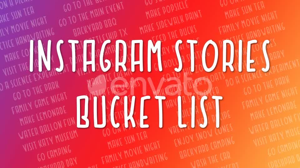 Instagram Stories Bucket List Videohive 23830622 After Effects Image 1