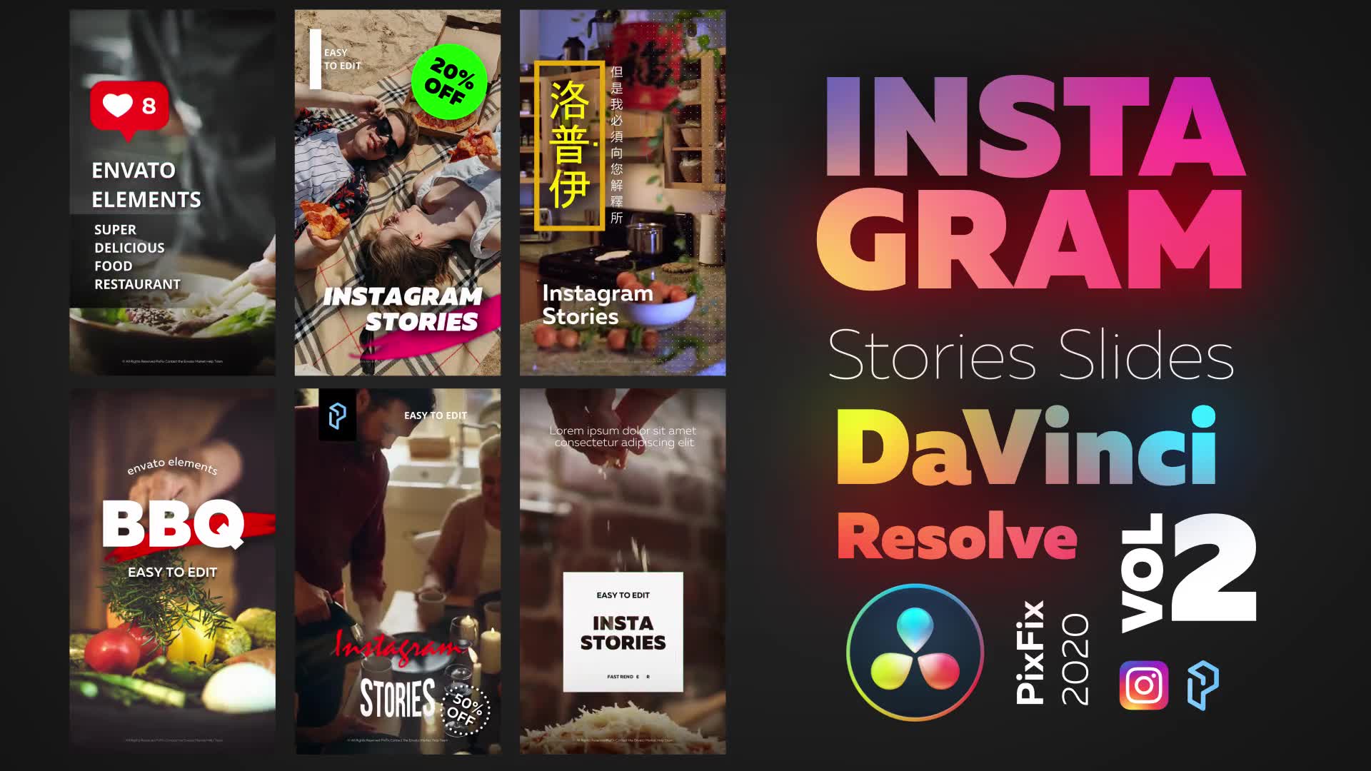 Instagram Stories DaVinci Resolve Vol.2 Videohive 31445780 DaVinci Resolve Image 2