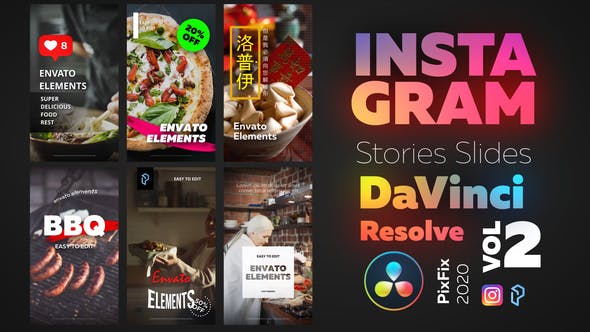 Instagram Stories DaVinci Resolve Vol.2 - 31445780 Videohive Download
