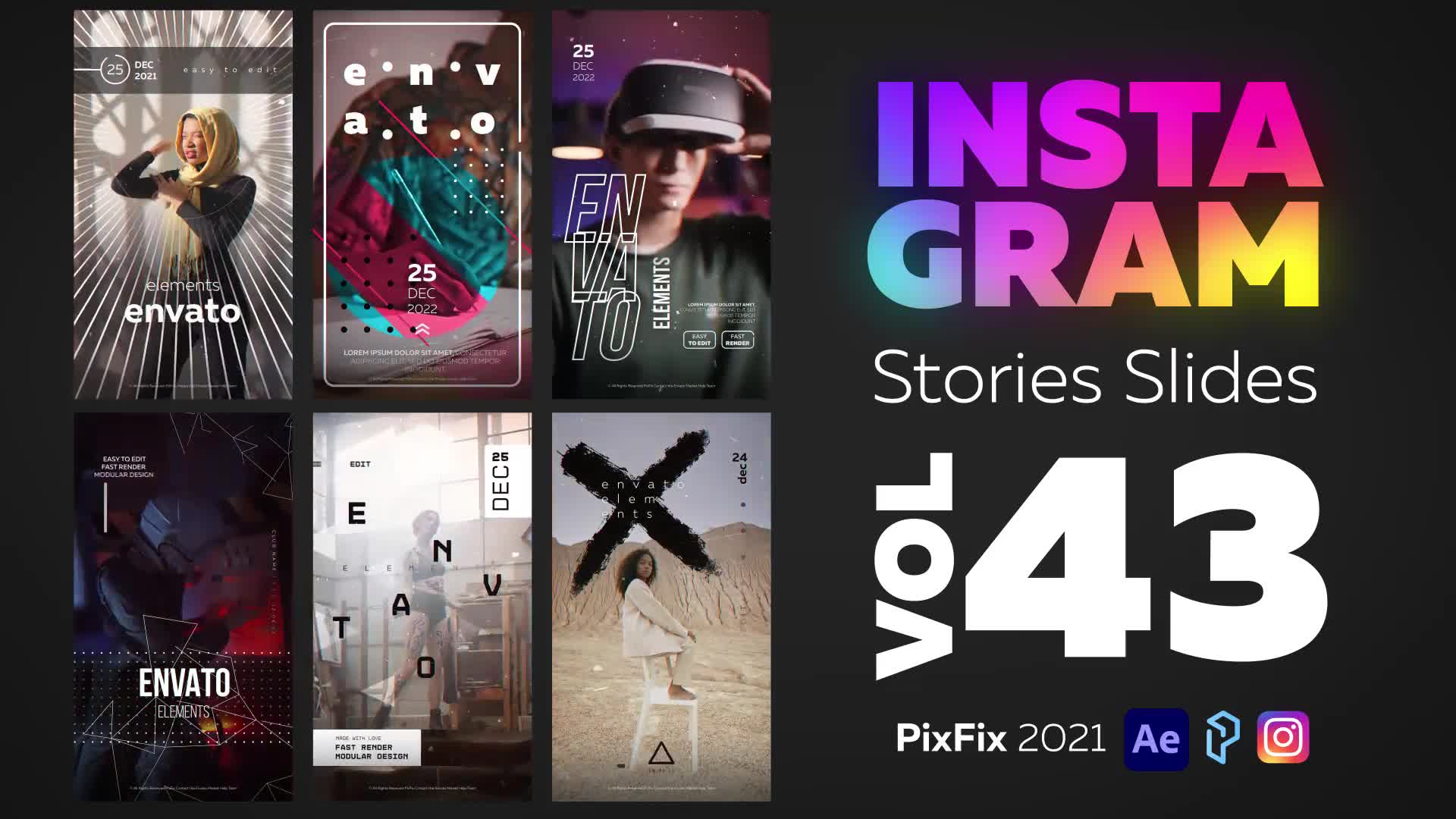 Instagram Stories Slides Vol. 43 Videohive 34794051 After Effects Image 1