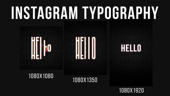 Instagram Typography - 33399702 Videohive Download