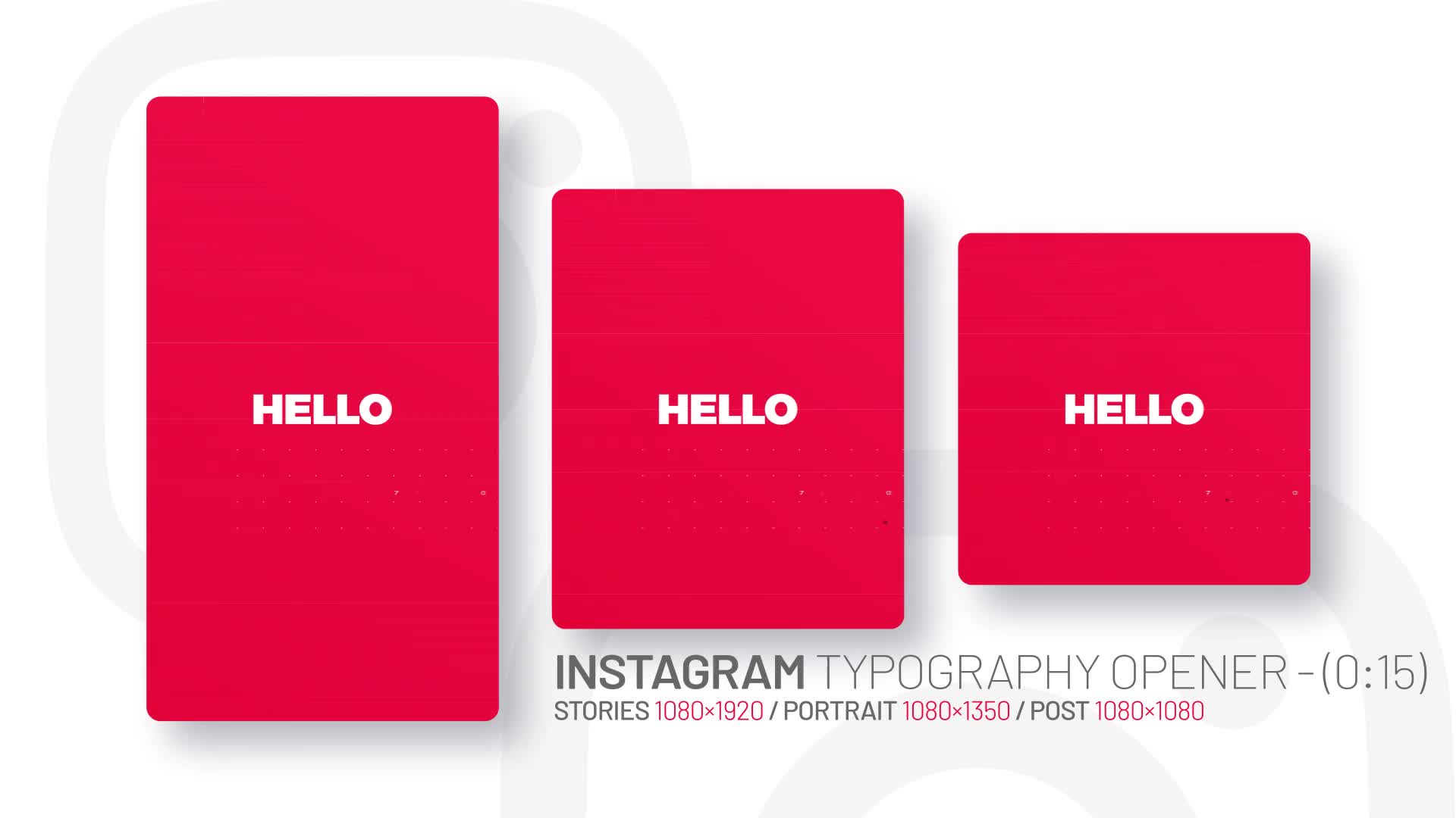 Instagram Typography Opener Videohive 35118689 After Effects Image 1