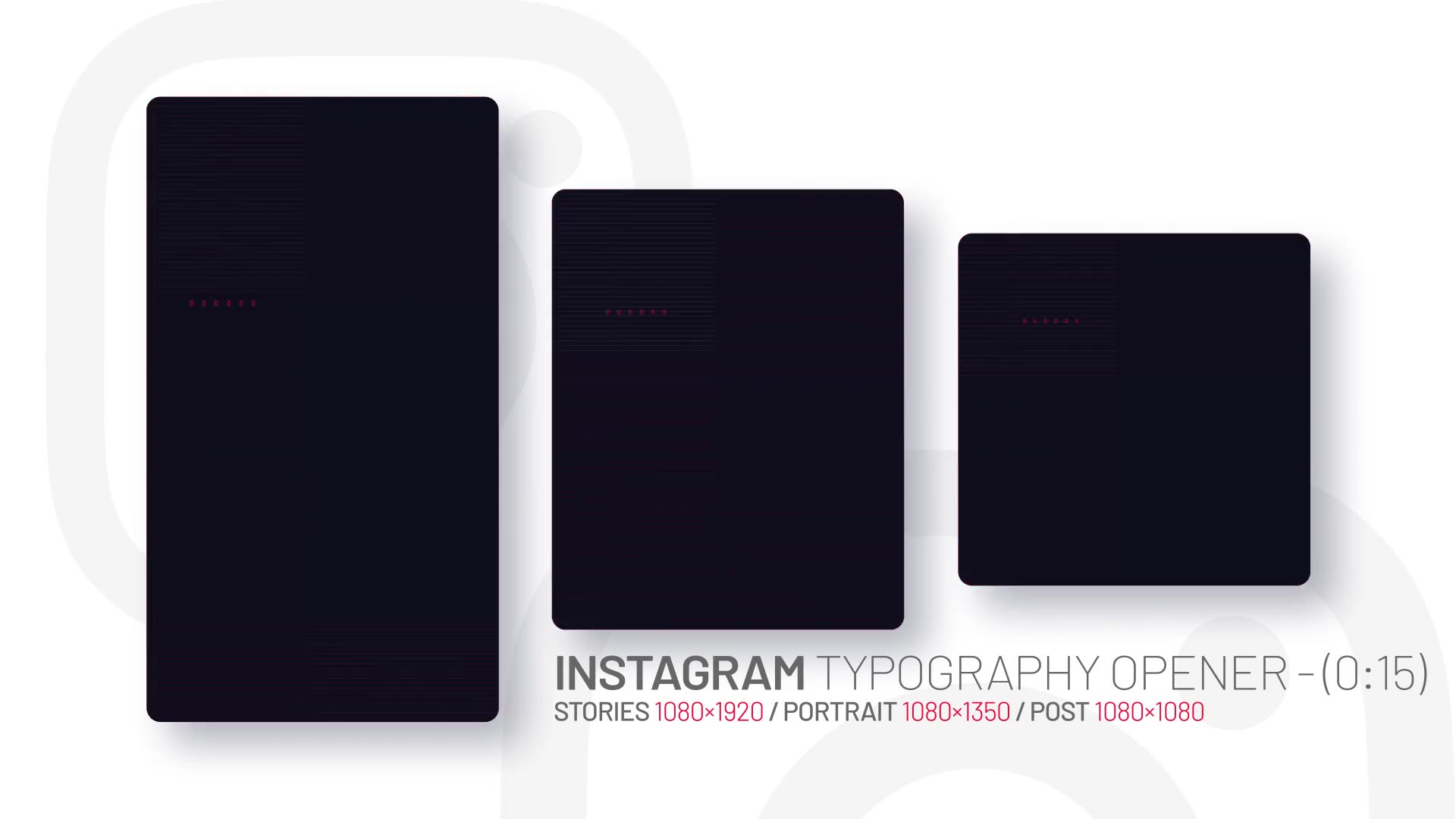 Instagram Typography Opener Videohive 35118689 After Effects Image 6