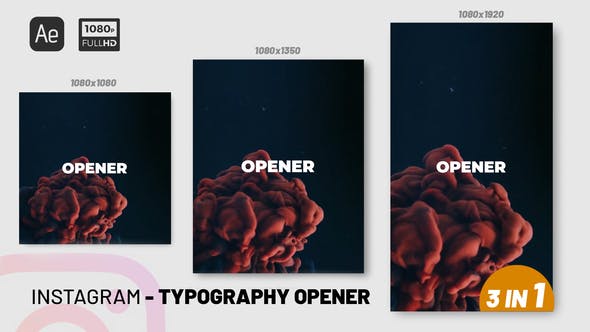 Instagram Typography Opener - Videohive 35302983 Download