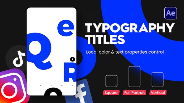 Instagram Typography Titles - Download Videohive 37709835