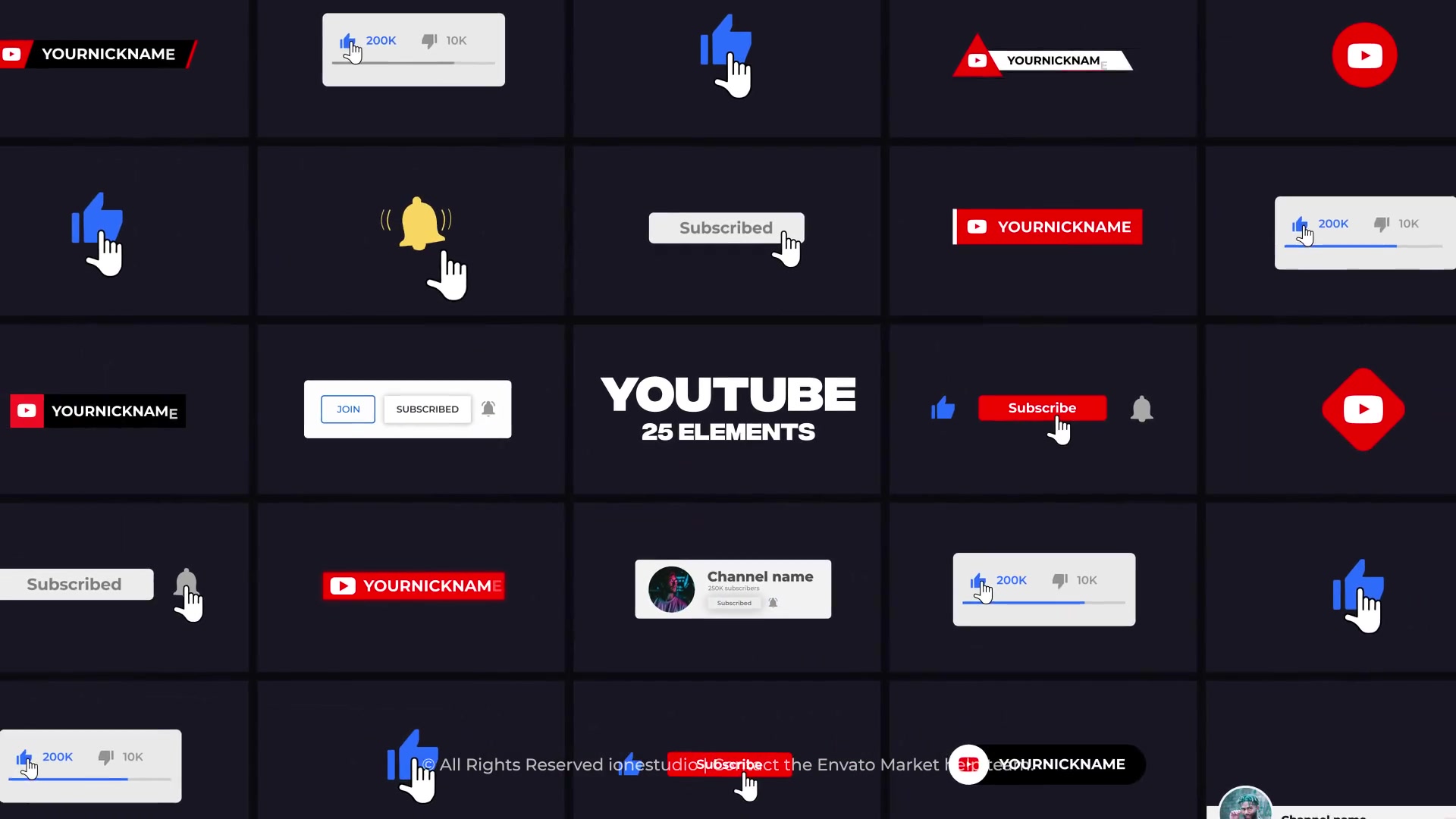 Instagram & Youtube Elements | Social Media Pack Videohive 36557218 After Effects Image 3
